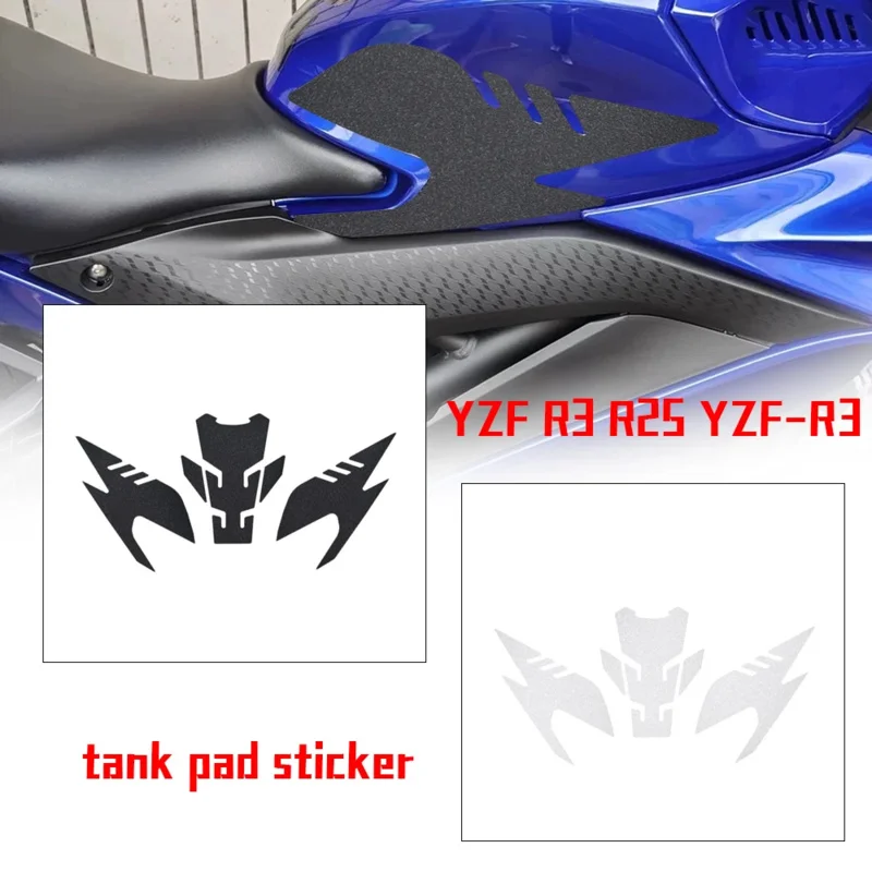 

Tank pads protector stickers knee grip traction pad for yamaha yzf r3 r25 YZF-R3 YZF-R25 2019 - 2022 2023 side fuel tank