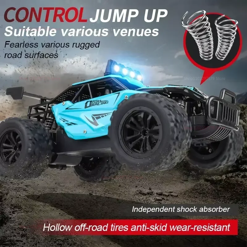 新型RC合金製カー 1/16スケール オフロード クライミング 2WD LEDライト 20KM/H 高速 ラジコンカー おもちゃ 男の子 女の子 子供向けギフト