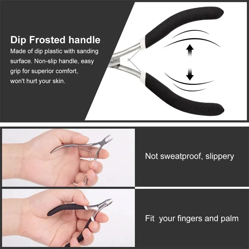 Alicates para bordes de uñas, cortaúñas, tijeras, cortador, herramienta de exfoliación, masaje de pies, tijeras de acero inoxidable, herramientas de manicura