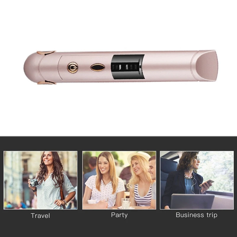 A14G-Portable Cordless Hair Straightener for Travel Mini USB Rechargeable Flat Iron with Ceramic Plates