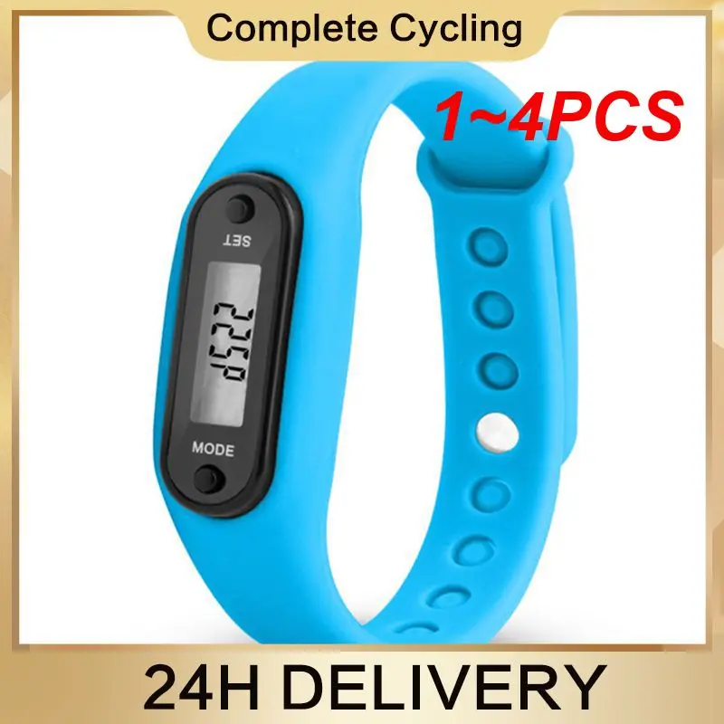 1~4PCS Run Step Soft And Comfortable Abs+silica Gel Walking Distance Bracelet Digital Saving And Eco-friendly