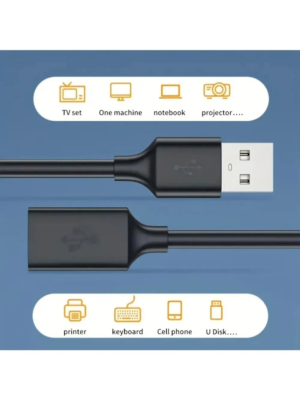 Câble d'extension USB 0.5/1/2/3/5 M, cordon de données 3.0 pour ordinateur portable TV SSD 3 0 mâle à femelle, connecteur d'imprimante pour caméra d'ordinateur