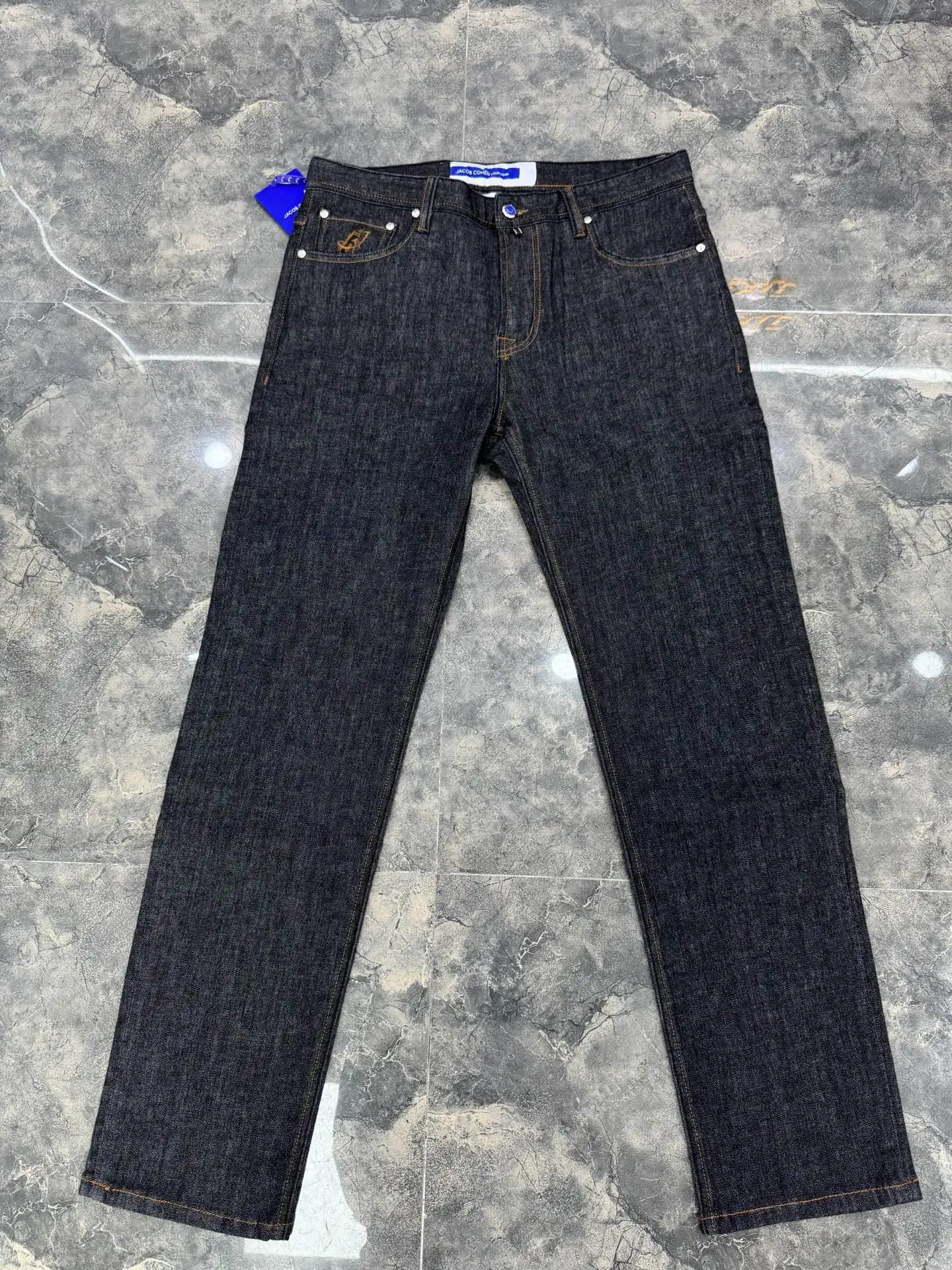 BLLIYOSS 2026 FW New Leisure Jeans Thin Cotton Men Business Embroidery straight-leg Outdoors Pants Old Money High Quality 29-40