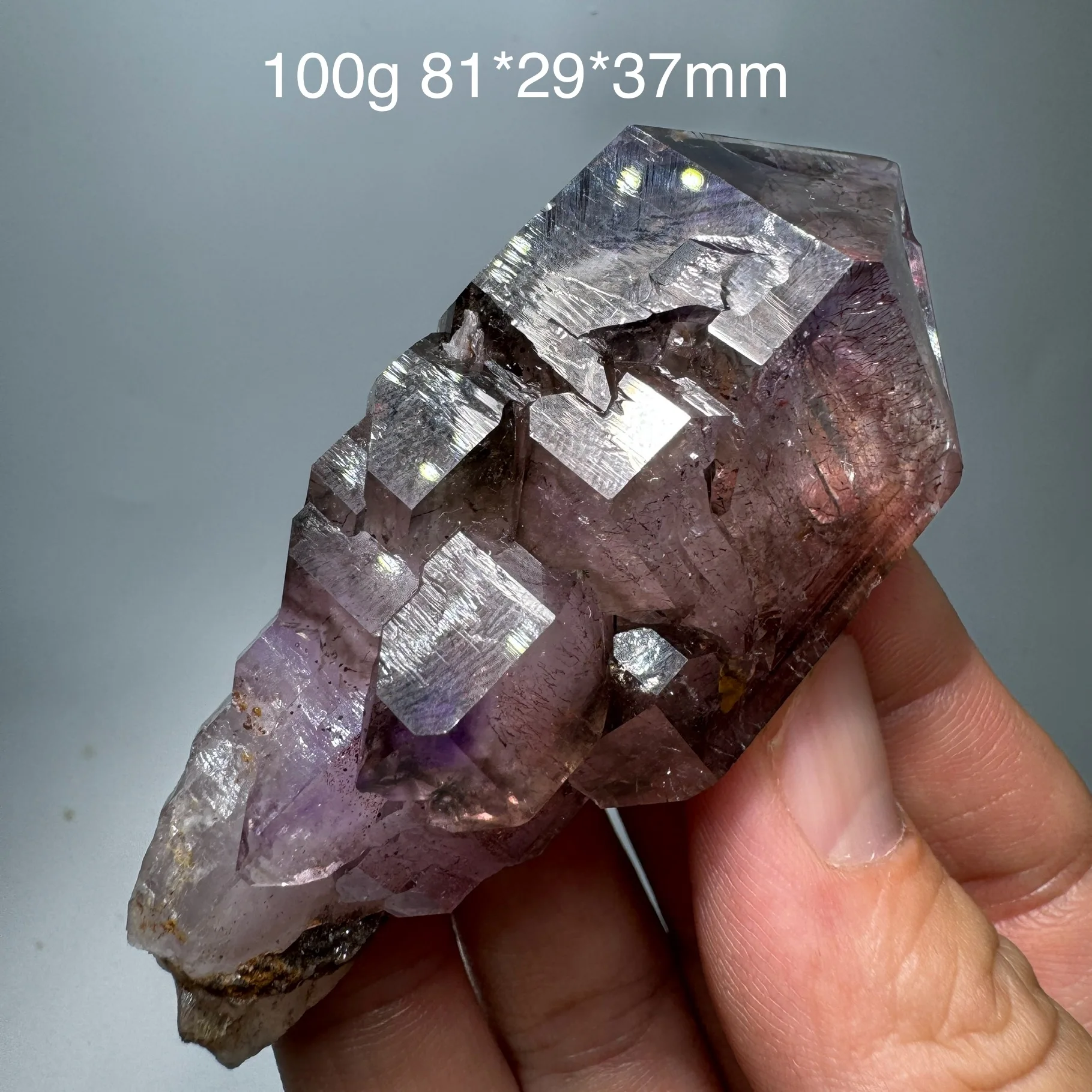 100g Natural Amethyst Super Seven Crystal Within Crystal Mineral Specimen Healing Stone Video For Details