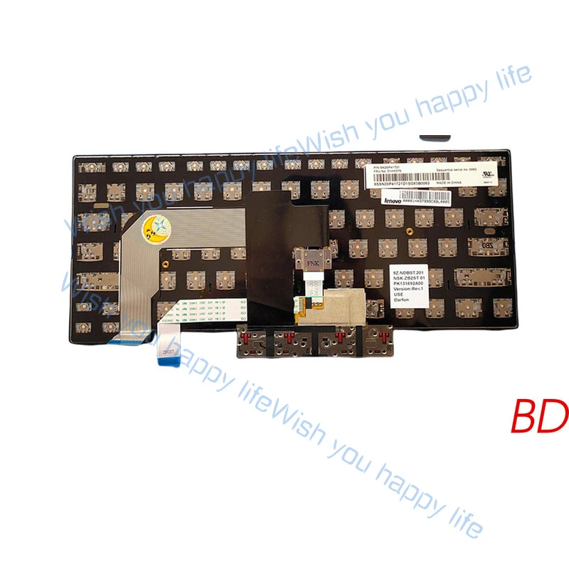 L... Backlight Keyboard for Lenovo Thinkpad TT470 T480 A475 A485 with Pointer