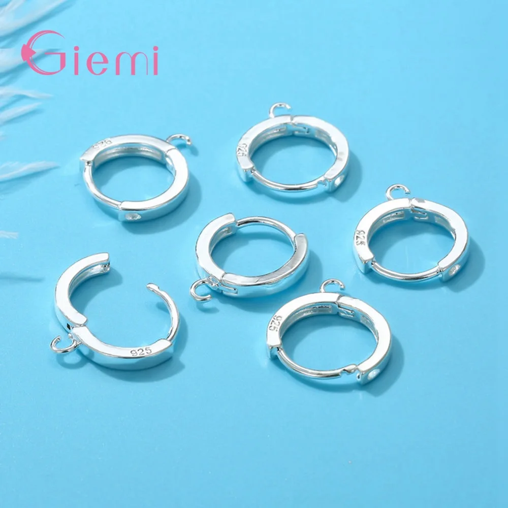 Earring Accessories 925 Sterling Silver Jewelry Finding Ear Hoop DIY Connector Dangle for Hoop Earring Jewelry Making