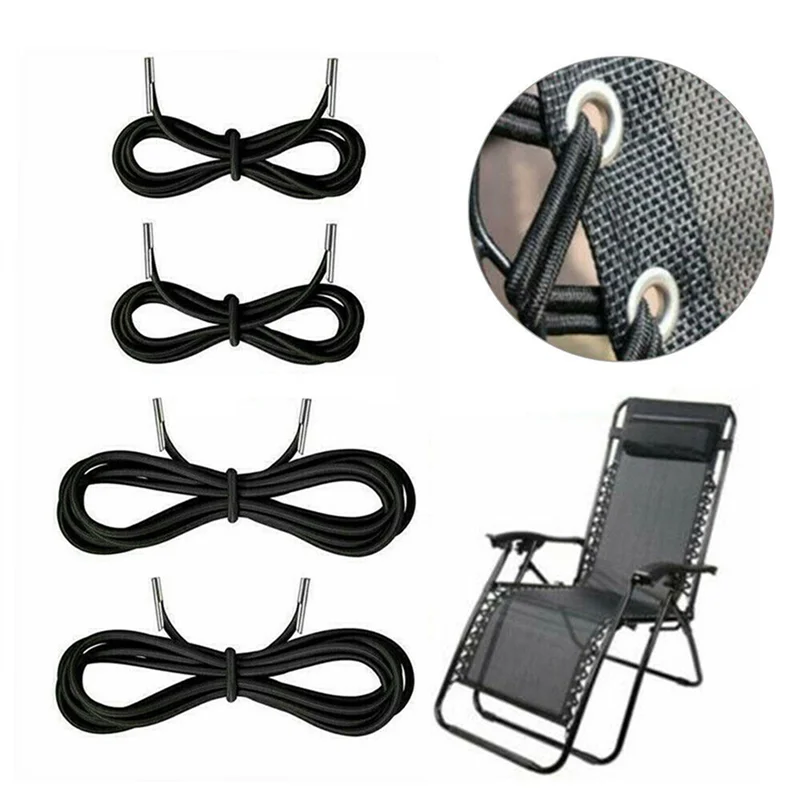 A04I 8Pcs Elastic Camping Multistrand Dichotomanthes Rope Sun Loungers Fixing for Recliners Chair Repair Rope Cord Kit