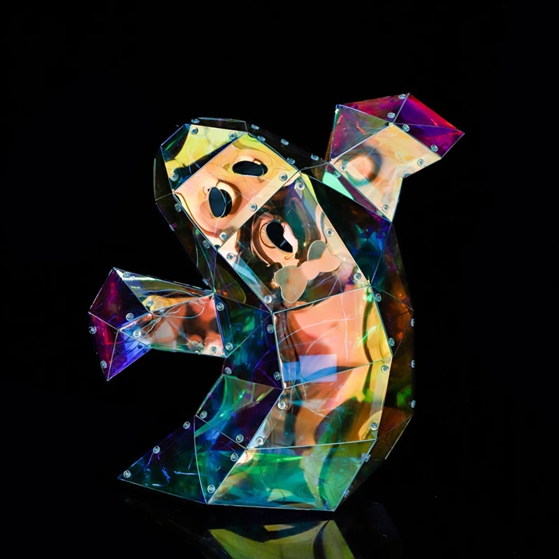 Prism Rainbow Ghost Halloween Ghost Decoration Prism Iridescent Ghost Lamp Halloween Luminous Ghost Decoration