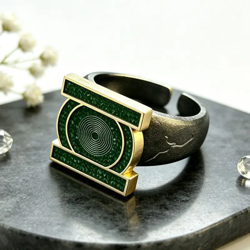 2026 Neuer Green Lantern Corps Ring Anime Peripherie John Stewart Ring Verstellbarer Offener Ring Cosplay Requisiten Ring Spielzeugsammlung Geschenk – Detail 6