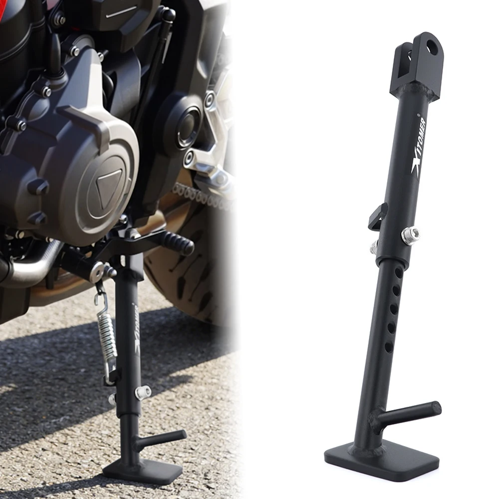 Motorcycle Steel Adjustable Kickstand Side Sidestand Holder TRIDENT 660 2021-2024 TRIDENT 660 Triple Tribute 2025 For TRIUMPH