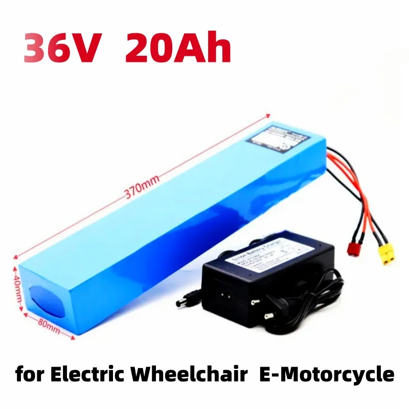 E-Bike 18650 Li-ion Battery 10S4P 20Ah 36V Battery for Electric Wheelchair Battery 20000mAh E-Motorcycle Battery+42V 2A Charger