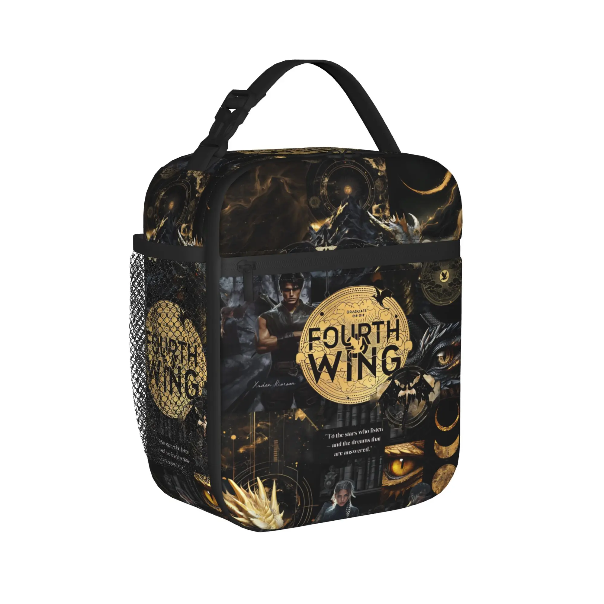F-Fourth W-Wing Dragon Merch Insulated Lunch Bag For Work  Food Container Reusable Cooler Thermal Lunch Boxes