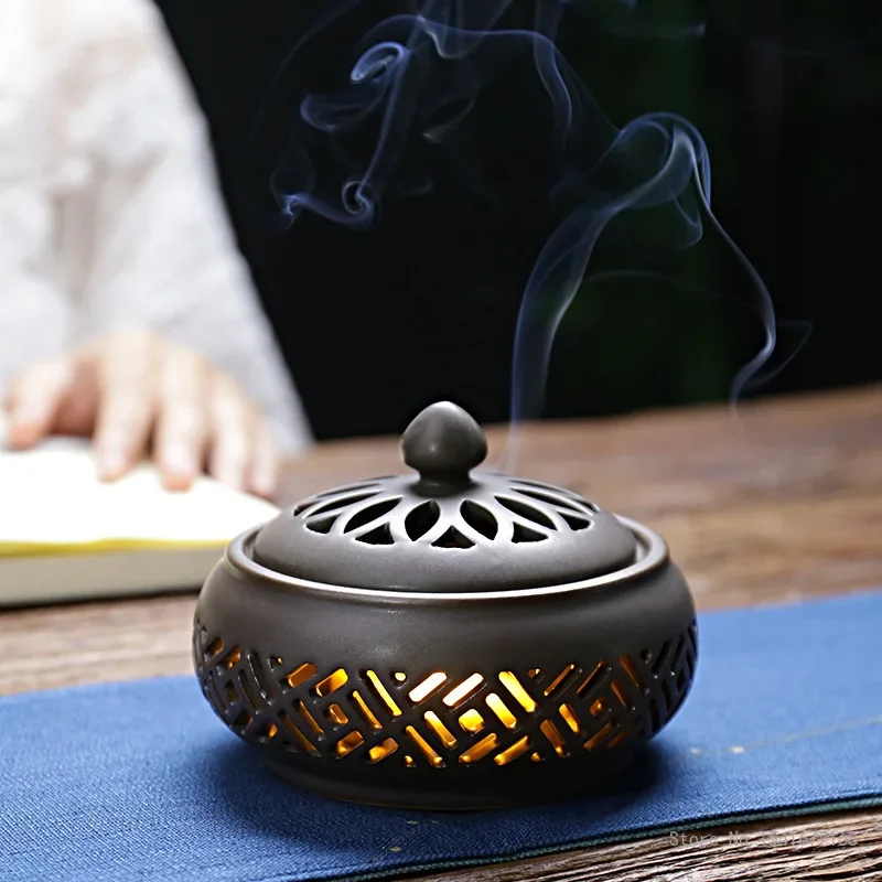 Small Night Light Incense Burner, Lying Sandalwood, Ceramic Room Aromatherapy Burner Ornaments, Home Decoration Accessories, 1Pc