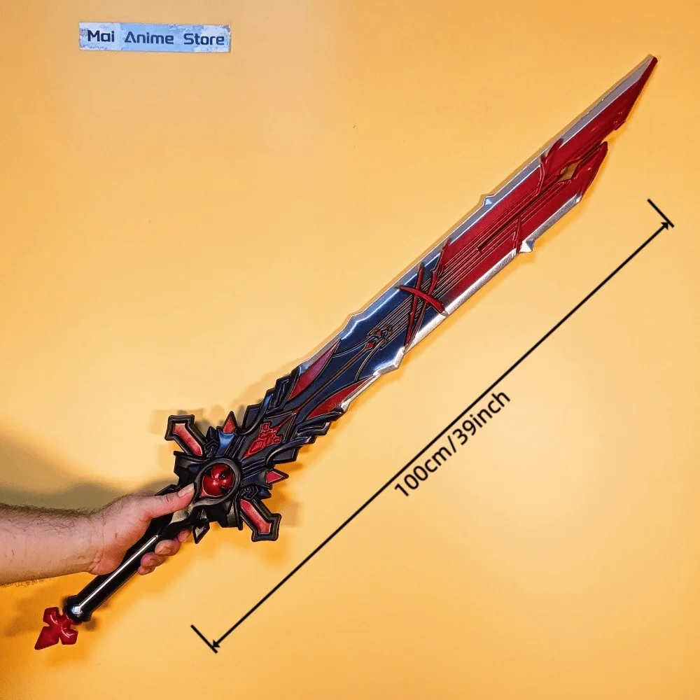 39인치 원신 카타나 오리지널 ABS 검 실제 크기 일본 카타나 애니메이션 코스프레 소품 닌자 칼 무딘 장난감 선물