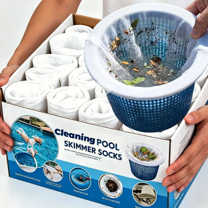 Swimming Pool Garbage Cover Swimming Pool Filter Socks Flexible Fine Mesh Screen Liner Skimmer Basket Anti Fouling Cover