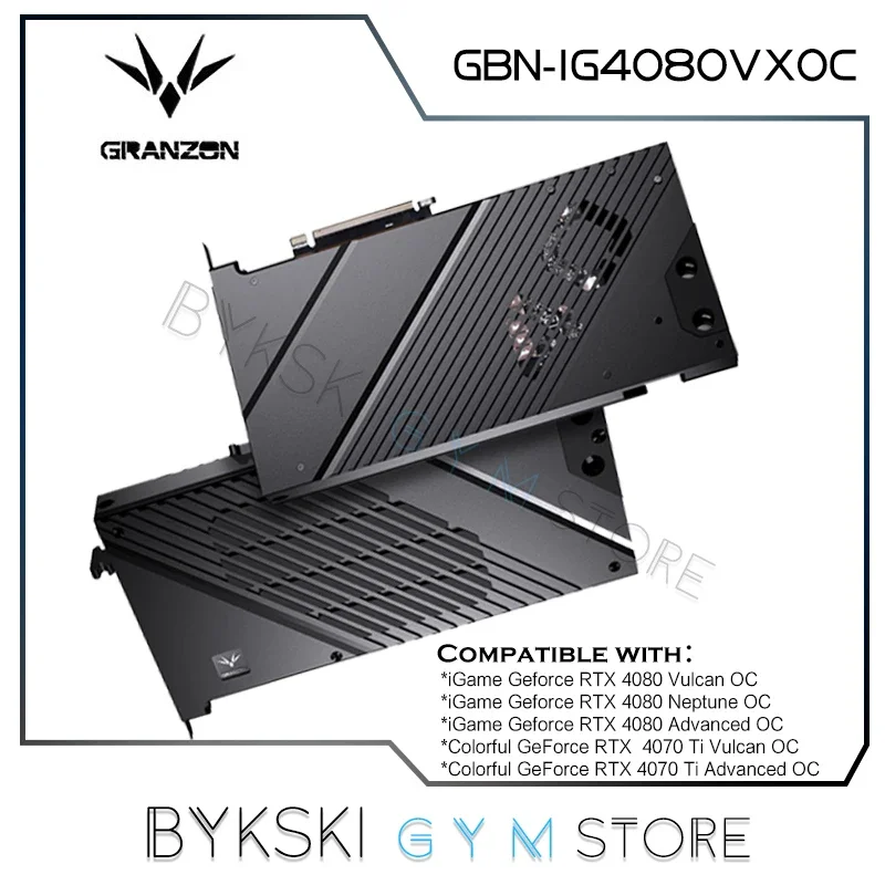 Granzon GPU Water Cooler For Colorful GeForce RTX 4070Ti 4080 Vulcan/Neptune/Advanced OC Card,PC Cooler Radiator GBN-IG4080VXOC