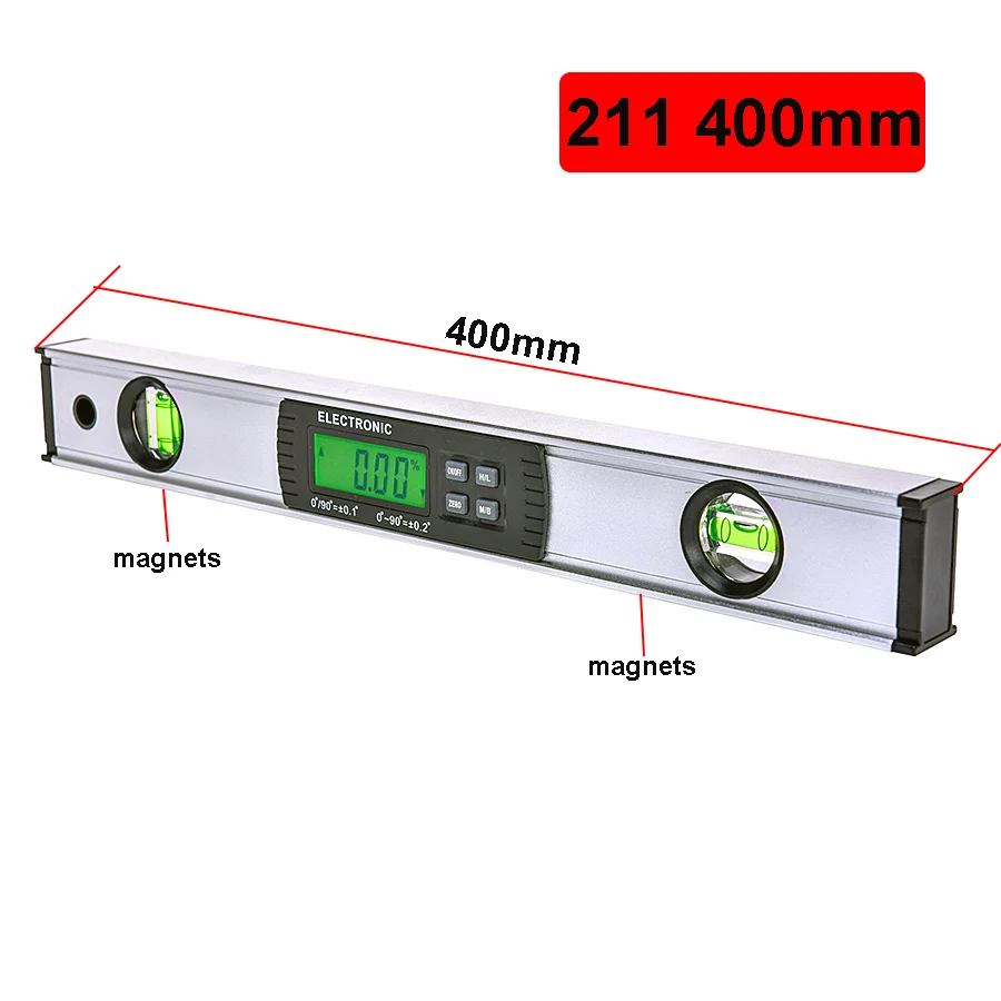 Digital Protractor Angle Finder electronic Level 360 degree  Inclinometer with Magnets  Level angle slope tester Ruler 300/400mm