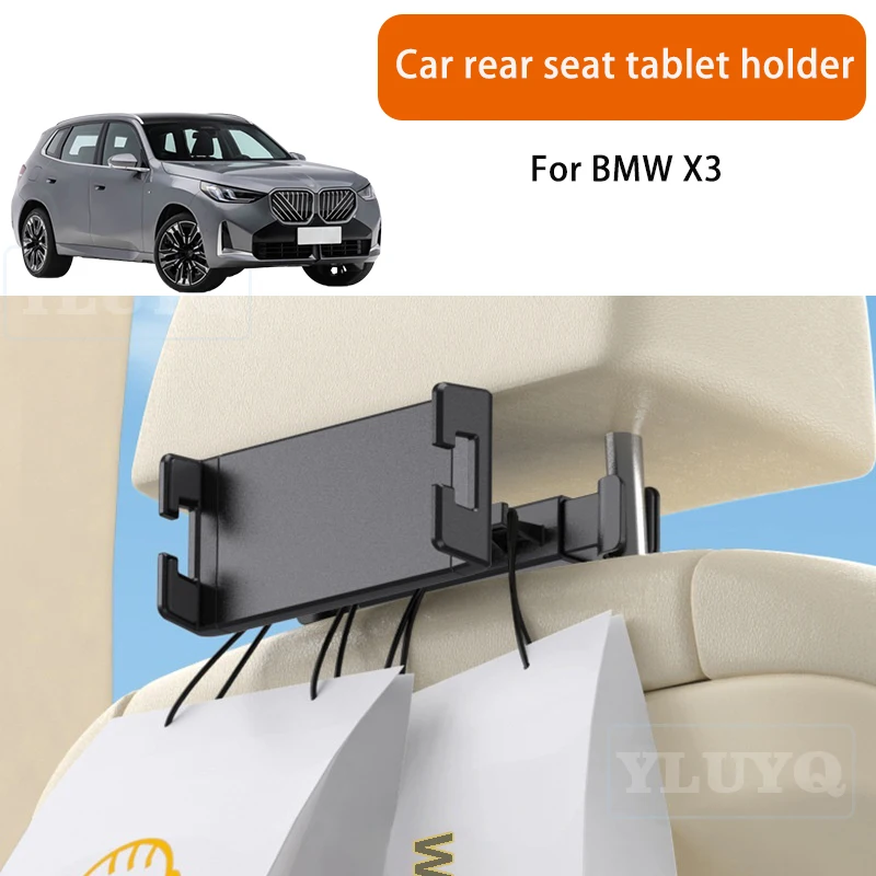 

For BMW X3 Car Tablet Holder Rear Seat Phone Mount Rotatable Car-Specific Modification Accessory