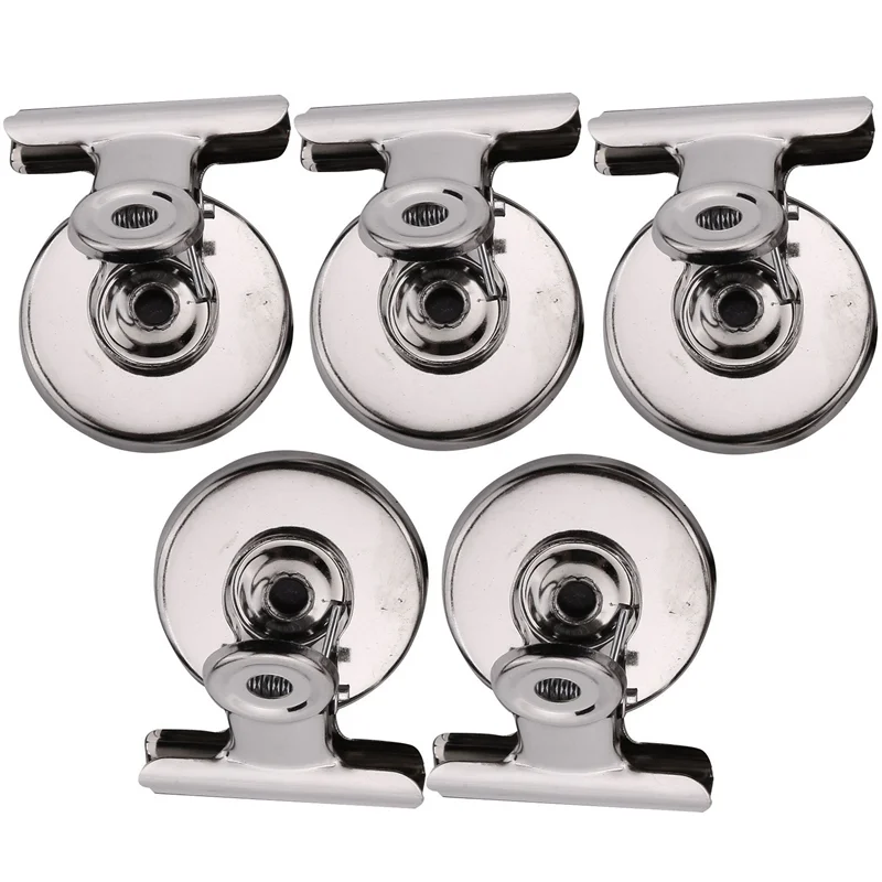 ABIJ-20Pcs 3 سم مشبك مغناطيسي مغناطيسي للثلاجة جدار مذكرة مذكرة حامل رسالة فضي #2