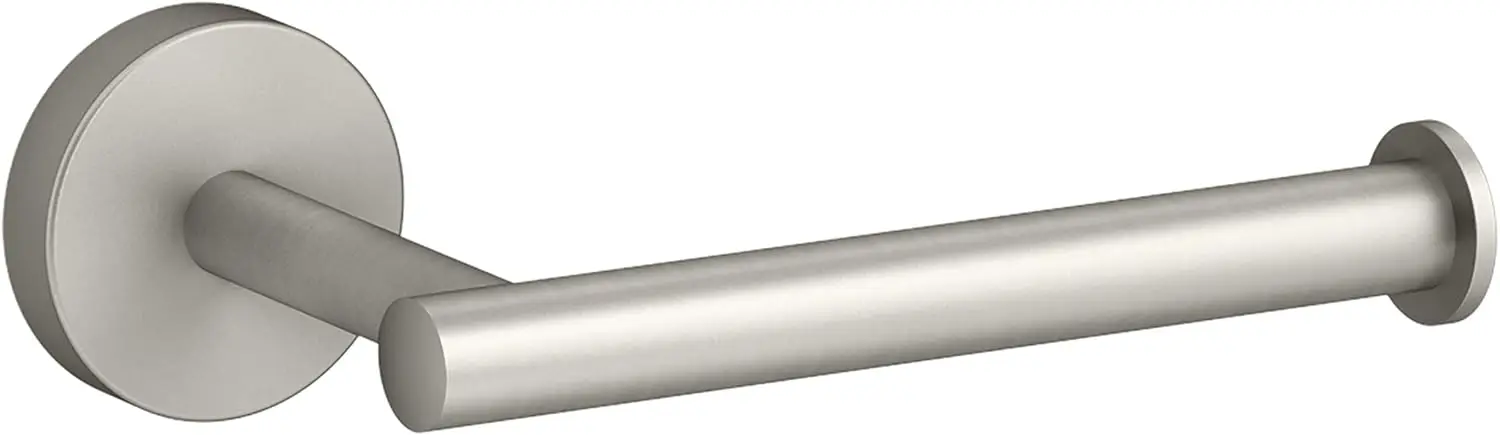 

Elegant Brushed Nickel Toilet Paper Holder, Modern Bathroom Accessory for Home Decor