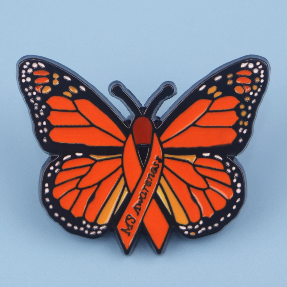 Beautiful Orange Butterfly Enamel Pins Cartoon Brooch Clothes Backpack Lapel Badges Fashion Jewelry Accessories Friends Gifts