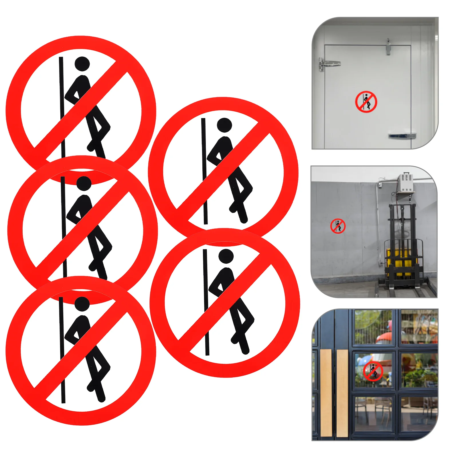 5 Pcs Do Not Rely on Labels Safety Warning Signs Stickers Adhesive Decals Practical for