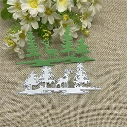 Deer tree Border frame Metal Cutting Dies Stencils For DIY Scrapbooking Decorative Embossing Handcraft Template