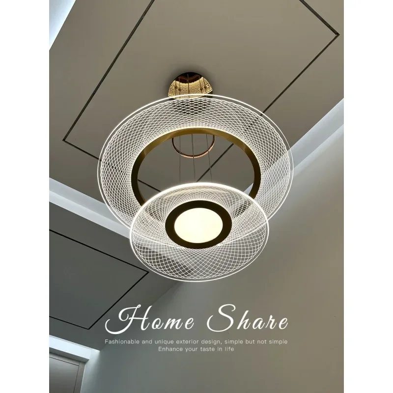 

Nordic Simple Design Post-modern Light Luxury Living Room Chandelier High-end Art Round Table Restaurant Bedroom Home Decor LED