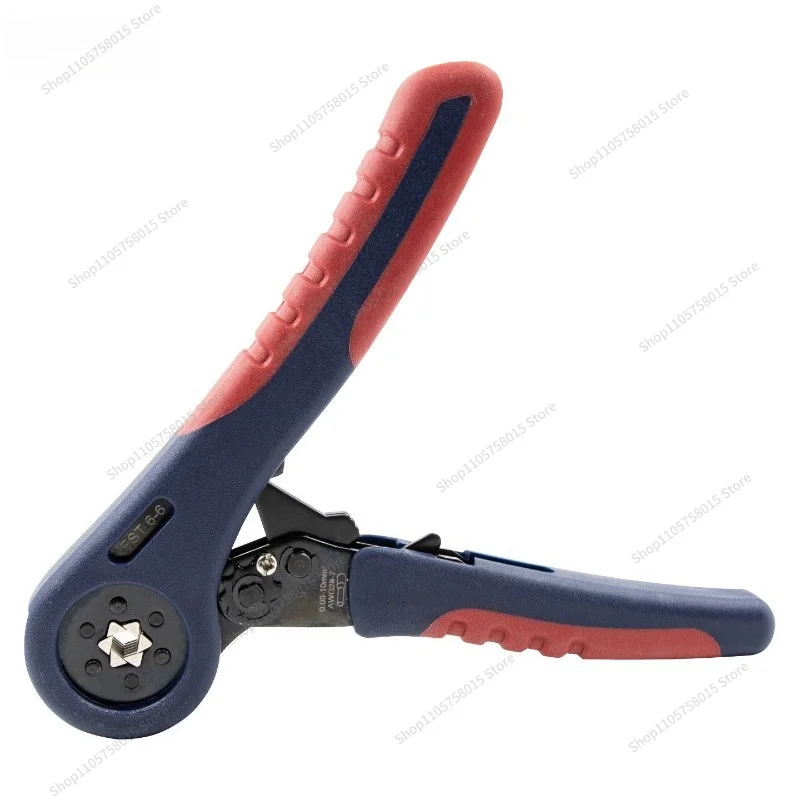 For VE Tubular Terminal Cold Crimping Pliers FST-10S/FST6-6 Ratchet Four-Sided Hexagonal Crimping Pliers
