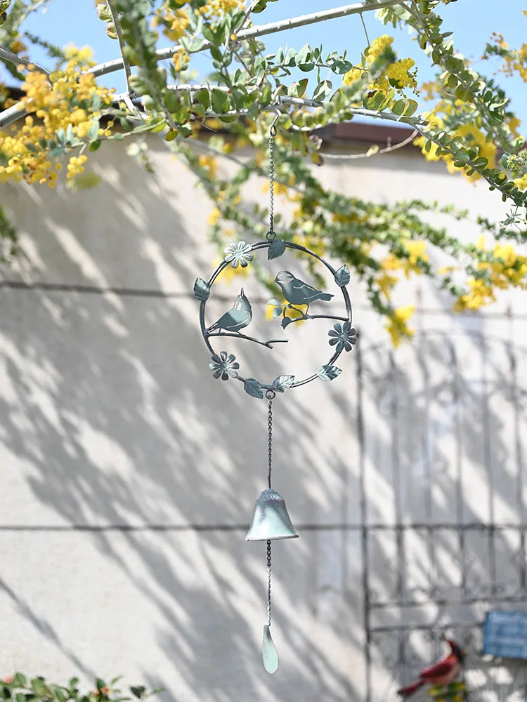 

Rustic Vintage Iron Bird Wind Chime Home Decorations Creative Countryside Sle Fanciful Hanging Ornaments for Garden