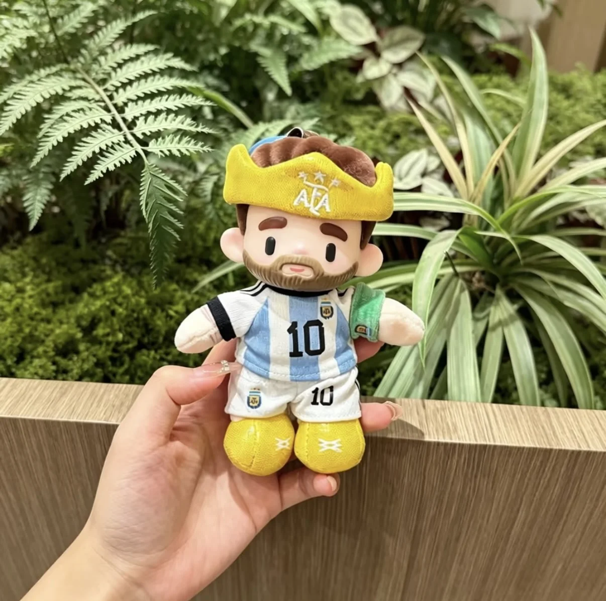 Jouet mignon, cadeau d'anniversaire ou de fête, poupée en coton en peluche de 18 cm, star du football Messi