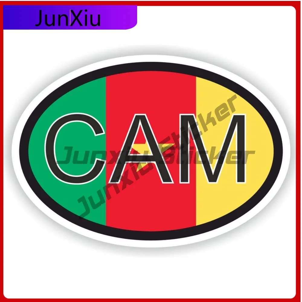 

Cameroon Country Code Cam Oval Sticker With National Flag Badge Sticker Outdoor Decal Personalized Stickers For Car Sticker Cove