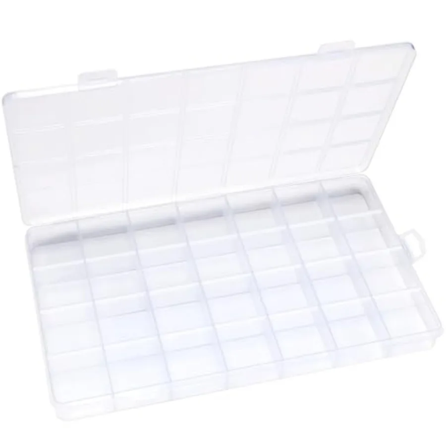 28 Grids Bead Organizer, Craft Organizers and Storage, Acrylic Organizers, Plastic Bead Organizer Box for Crafts Organizing Sto