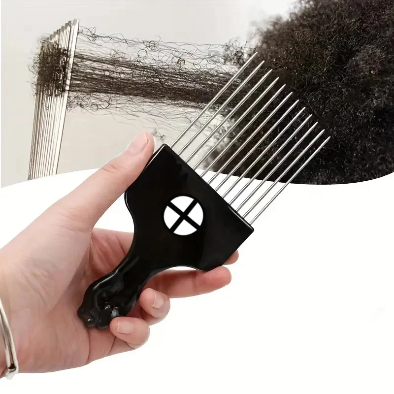 Professional Set Afro Hair Care Set for Men, Curly Dreadlocks Twist Comb Brush & Curling Sponge Gloves, Styling Tools Kit view 6