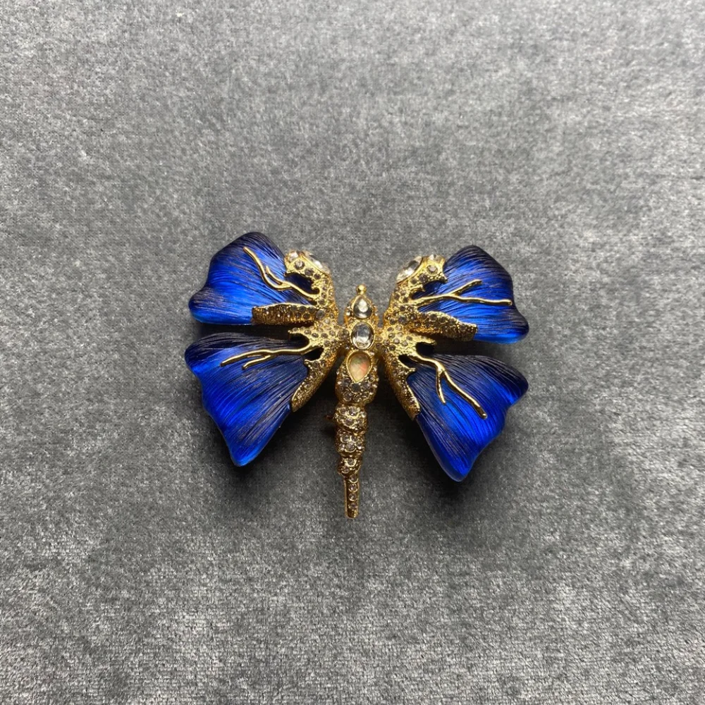 European and American Genius Designers Create Fashionable and Casual Full Diamond Butterfly Brooches