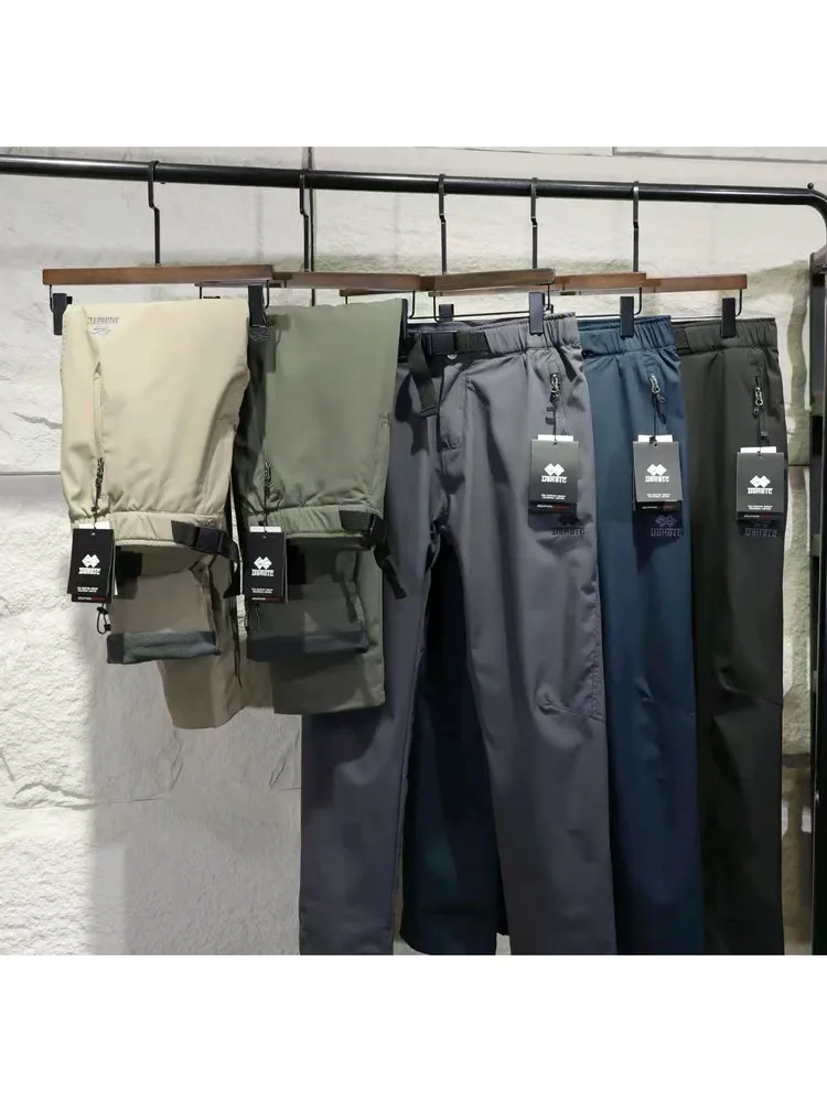 

Ветрозащитные мужские спортивные брюки Thiened Fce для активного отдыха и работы, прямые брюки из полиэфирного волокна, летние повседневные брюки