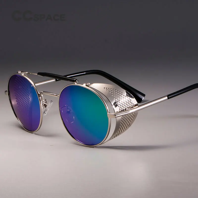 zml14 Retro Round Metal Sunglasses Steampunk Men Women Brand Designer Glasses Oculos De Sol Shades UV Protection
