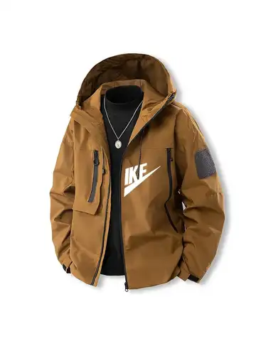 New styles for 2025, men's printed jackets, simple trench coats, fashionable sport jackets, casual autumn and winter trench coat