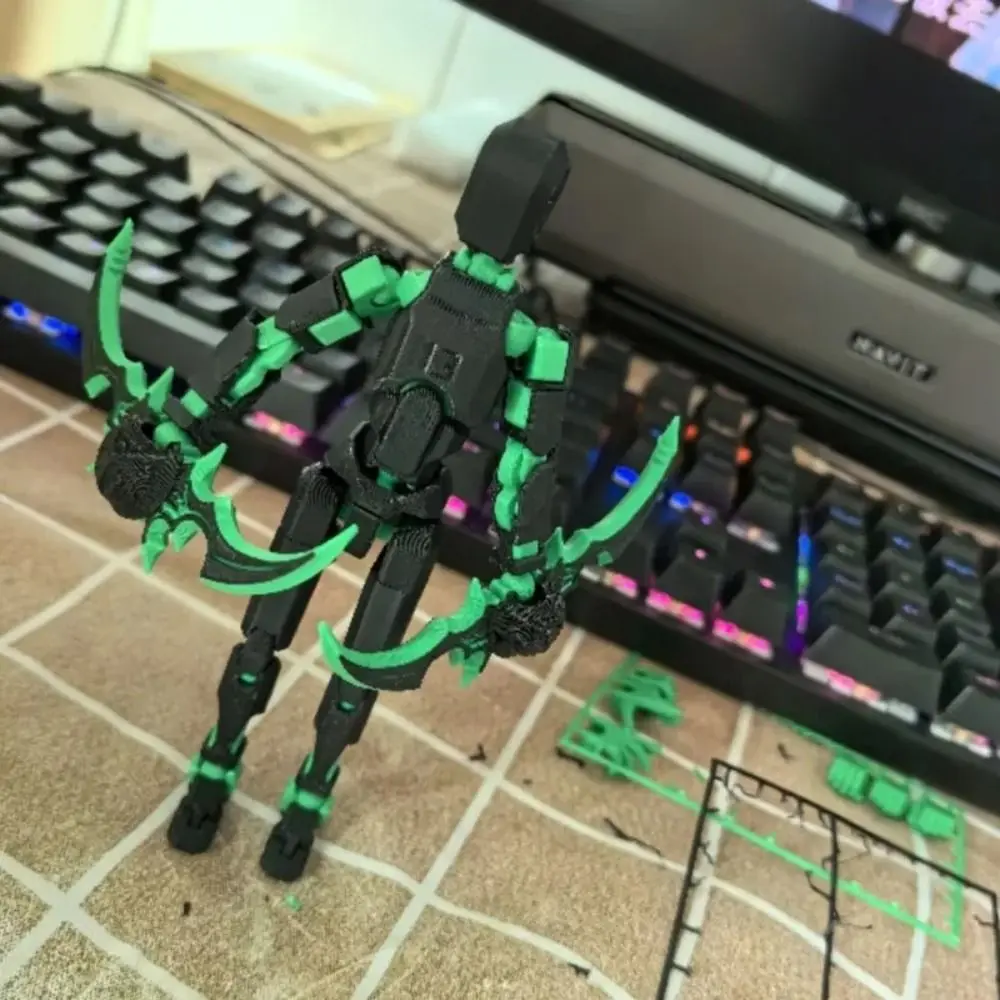 Dekoracja na biurko, figurka akcji T13 drukowana 3D, robot zmieniający kształty ABS, manekin robota, figurki akcji, model wielowarstwowy, ruchome.