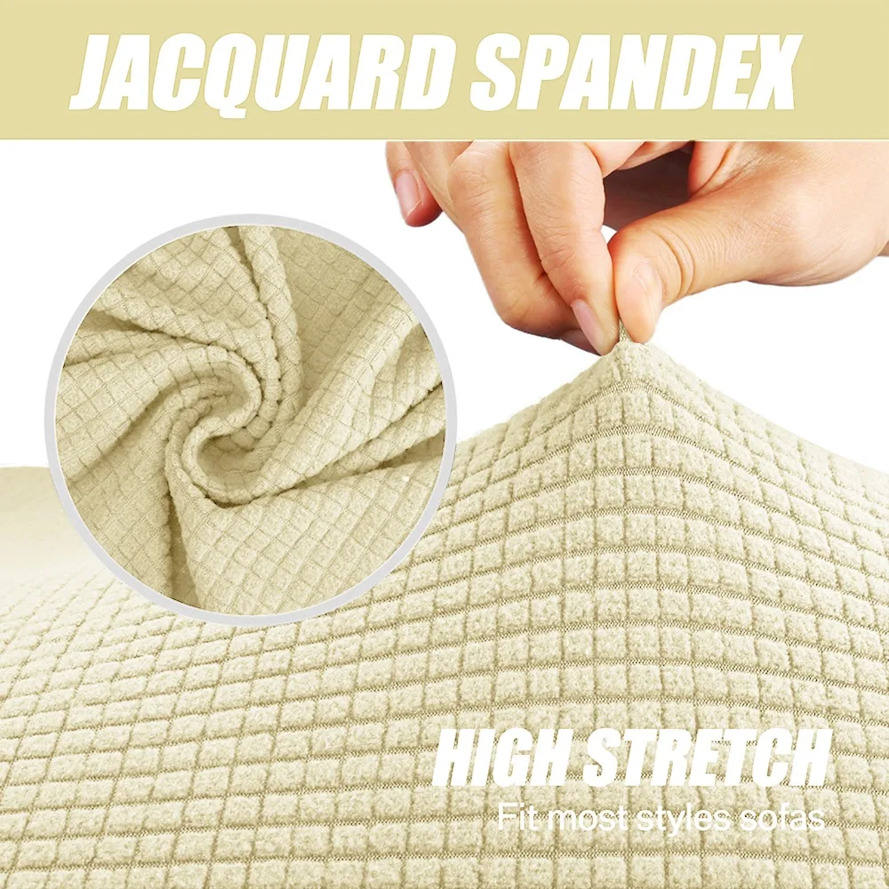 Stretch Jacquard Spandex Sofa Cover With Sofa Cushion Covers Non-Slip Sofa Slipcovers for Living Room Furniture Protector