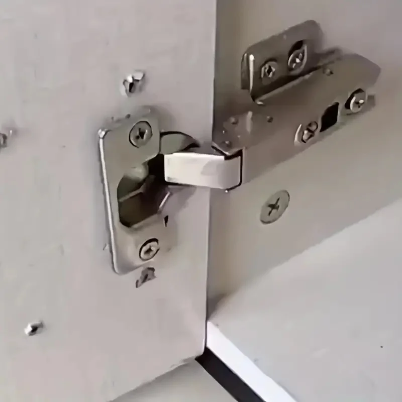 10pcs Easy-Install Cabinet Hinge Repair Set - Sturdy Flat Bracket Design for Seamless Kitchen Cupboard Door Fix