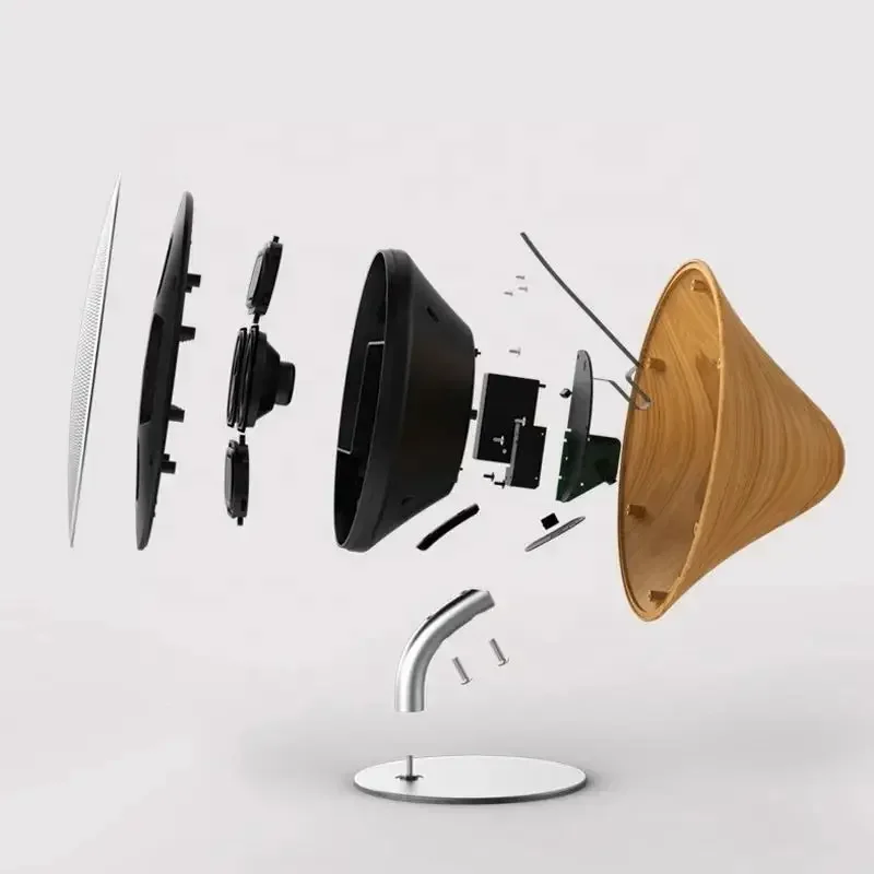 Som estéreo de alta fidelidade portátil toque caixa de som bluetooth alto-falante para escritório sem fio soundbox retro caixa música de madeira decoração