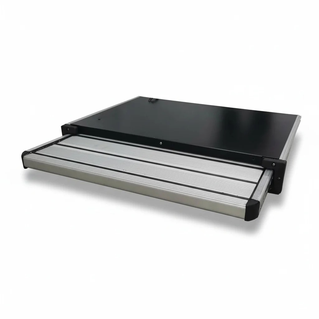 Electric RV Foot Step, Aluminum Alloy Carbon Steel Folding Camper Step, Anti-Slip Motorhome Entry Step for RV, Pickup Truck