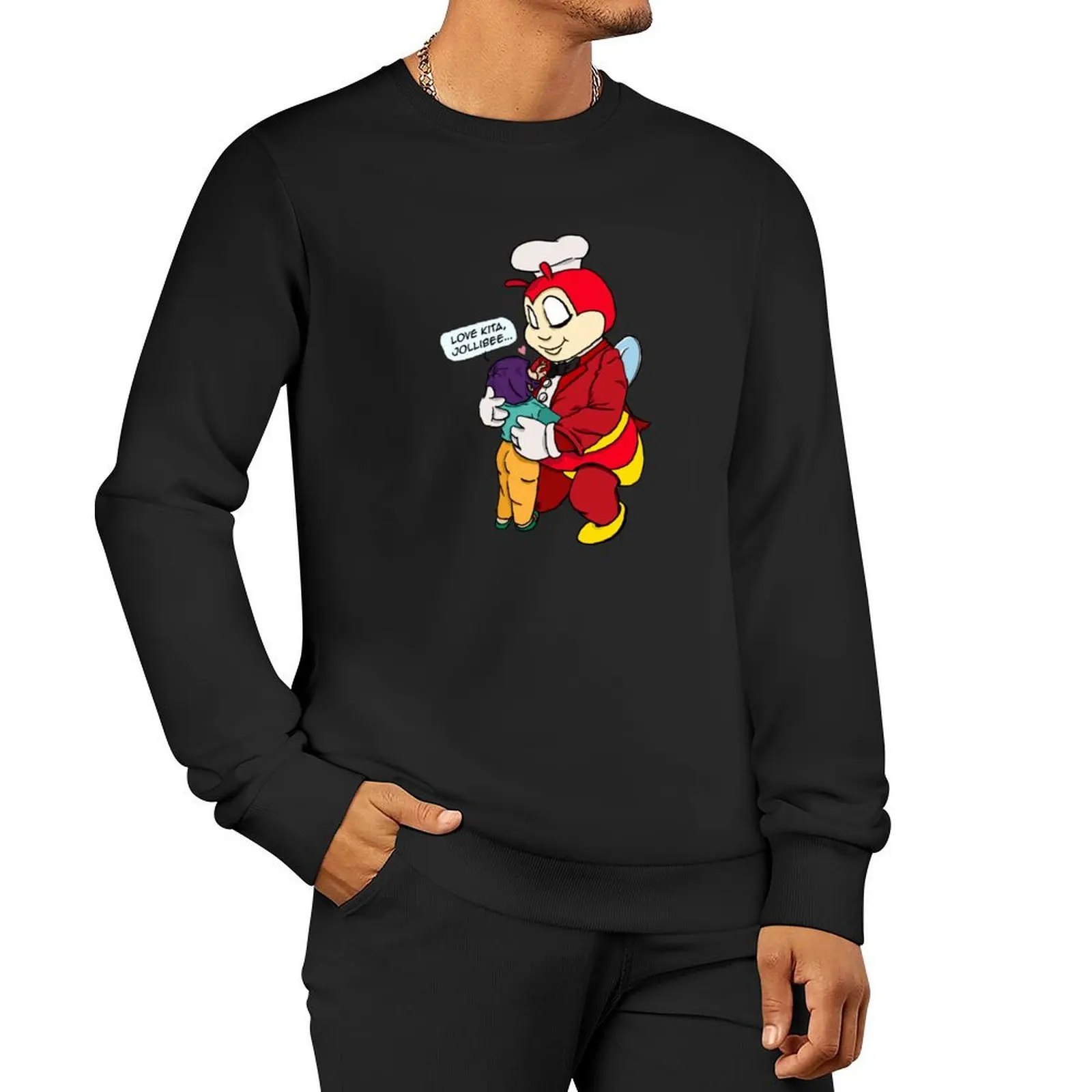 

JOLLIBEE LOVE KITA PINOY FILIPINO Pullover Hoodie hooded shirt autumn new products anime clothing sweatshirt men