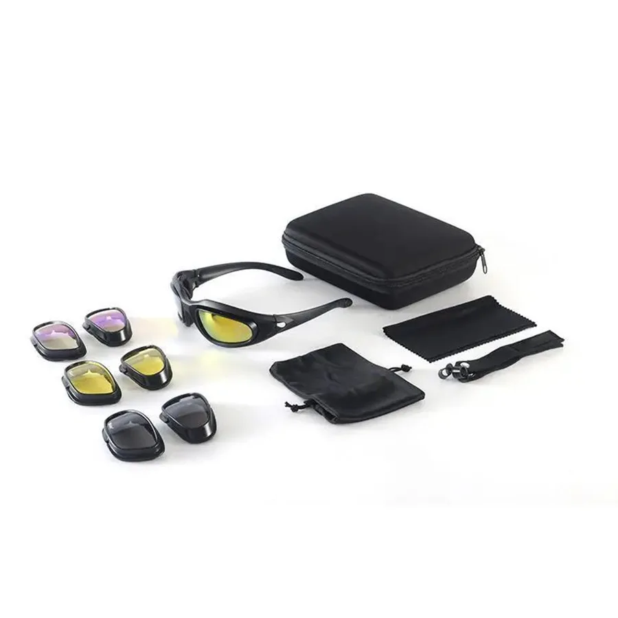 

Tactical Glasses Polarized, Shooting Hunting Glasses Military Sunglasses for Men Wraparound Safety Goggles for Cycling Airsoft