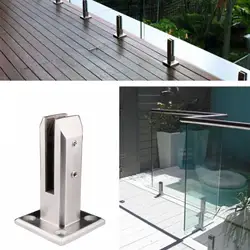 Stainless Steel Glass Clip Holder Swimming Pool Floor Stand Fixed Fittings Clamp (Without Screws )Accessoreis