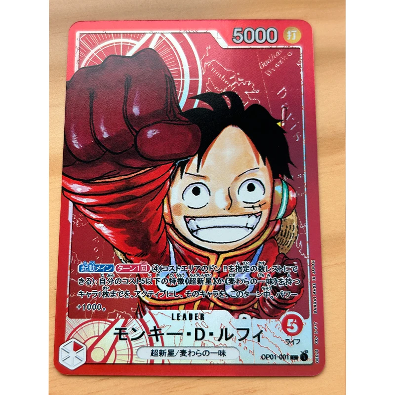 DIY ONE PIECE 4pcs/set Collection card Nami Monkey D. Luffy Anime characters Bronzing flash card Cartoon toys Christmas gift