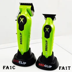 BRDCLIP tagliacapelli elettrico professionale 7500RPM motore ad alta velocità 2500MAH Trimmer lama DLC con Base barbiere salone FA1C