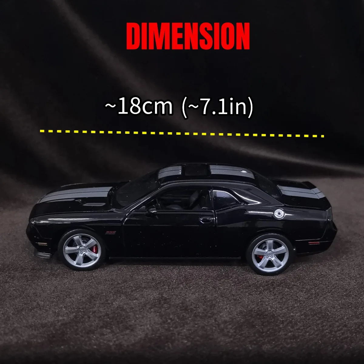 Modèle de voiture Dodge Challenger SRT 2012, échelle 1:24, véhicule de luxe, réplique Miniature, jouet cadeau de noël pour enfant