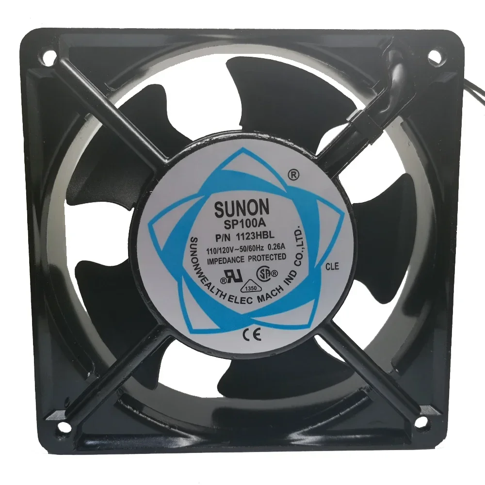 

for new 12038 12CM 110V /120V 115v SP100A 1123HBL 0.26A 120*120*38MM aluminum frame double ball fan